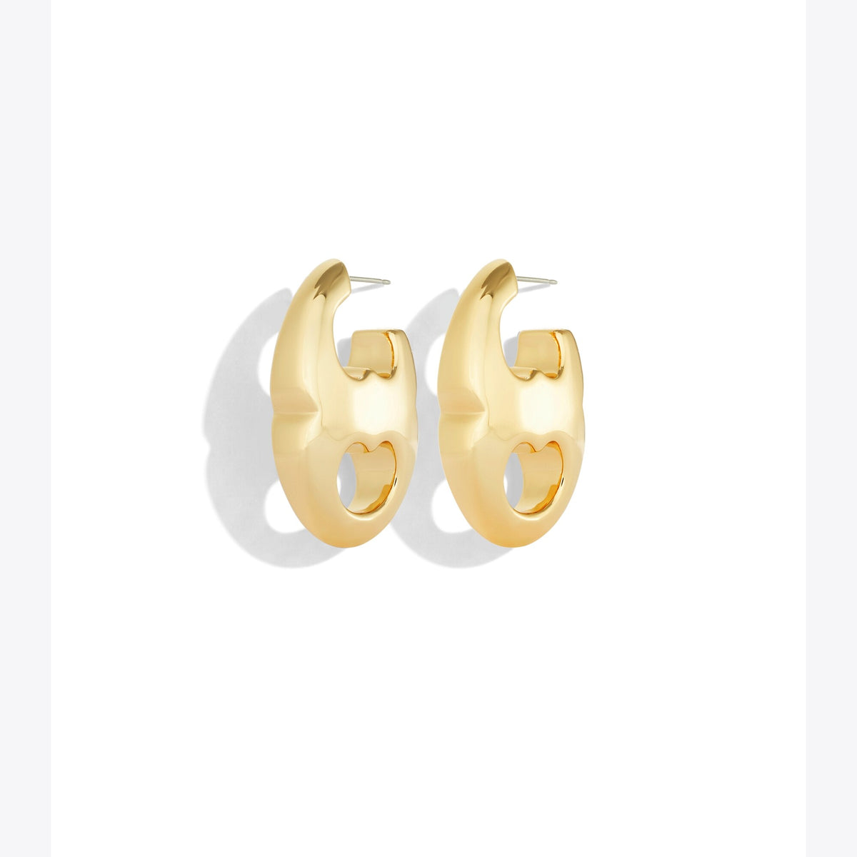 Tory Burch Gemini Link Earrings - Light Brass - 4