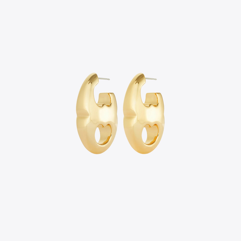 Tory Burch Gemini Link Earrings - Light Brass