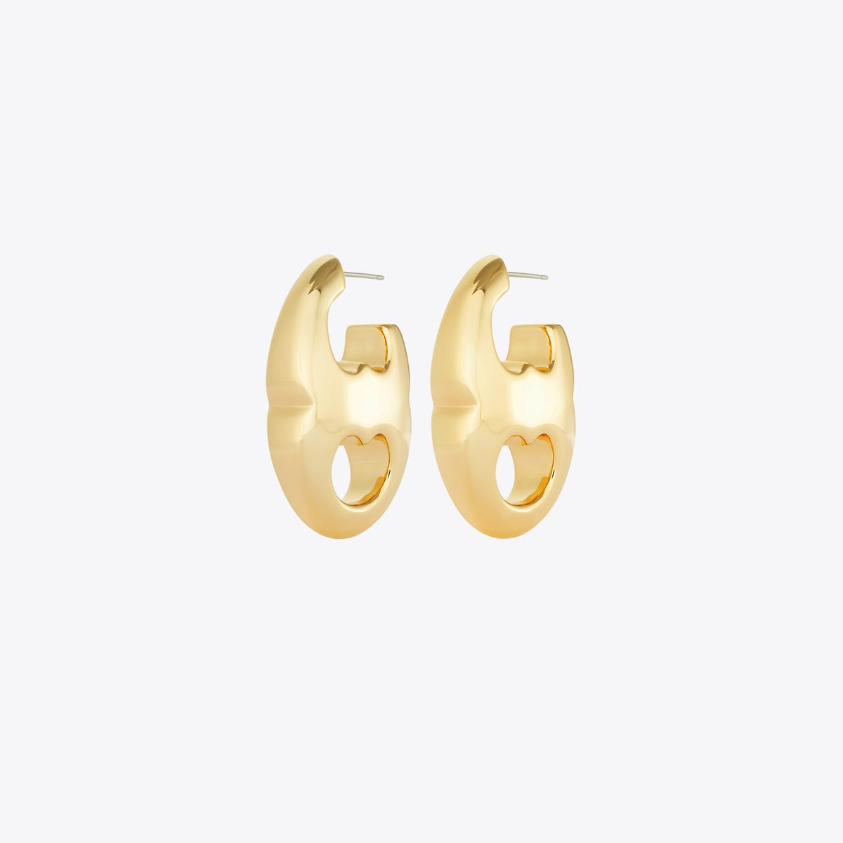 Tory Burch Gemini Link Earrings - Light Brass