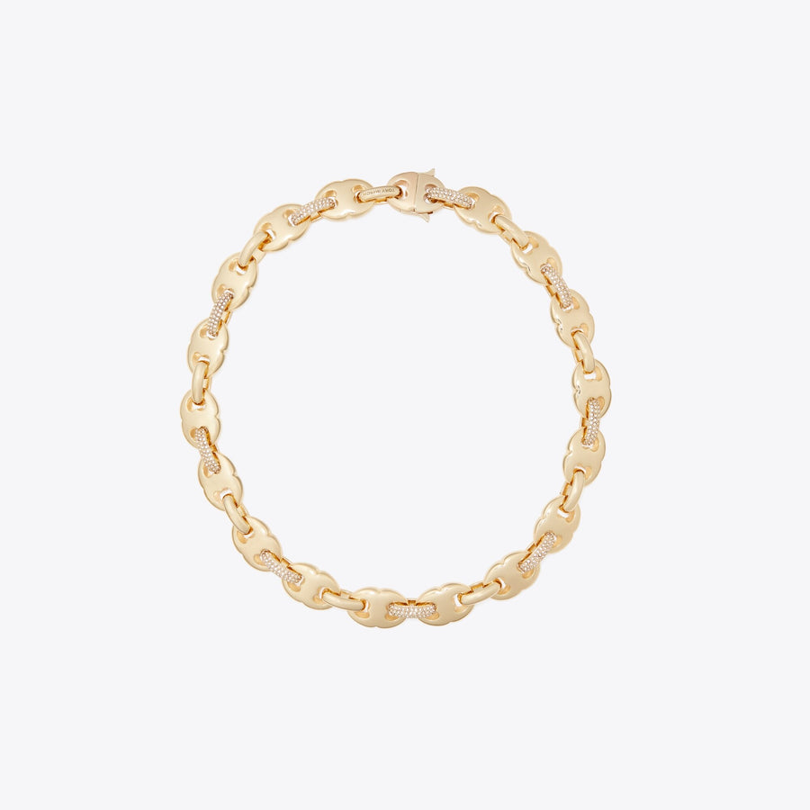 Tory Burch Gemini Link Pavé Necklace