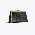 Tory Burch Gemini Link Snake Frame Clutch - Black