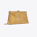 Tory Burch Gemini Link Snake Frame Clutch - Gold