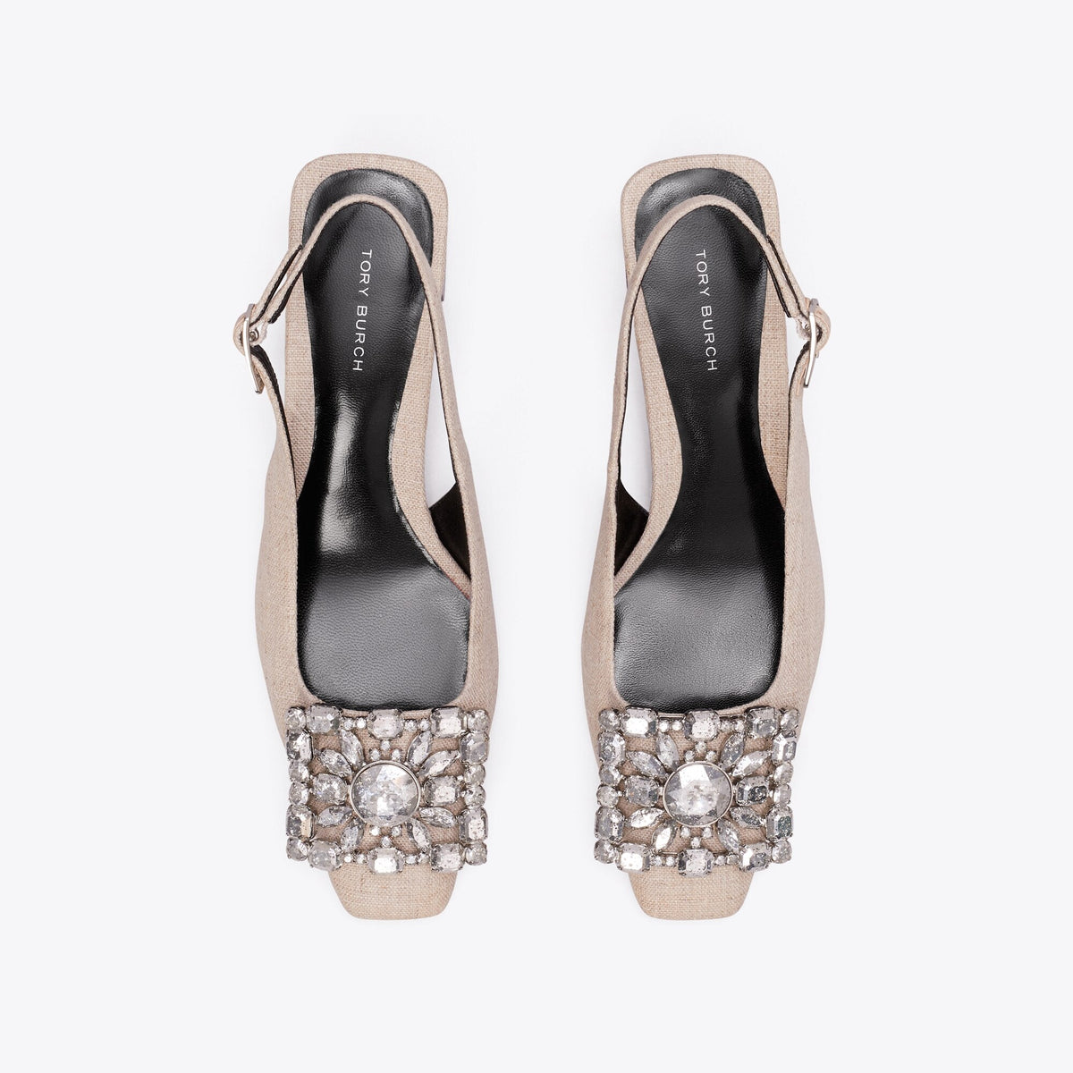 Tory Burch Georgia Crystal Slingback - Desert Taupe - 5