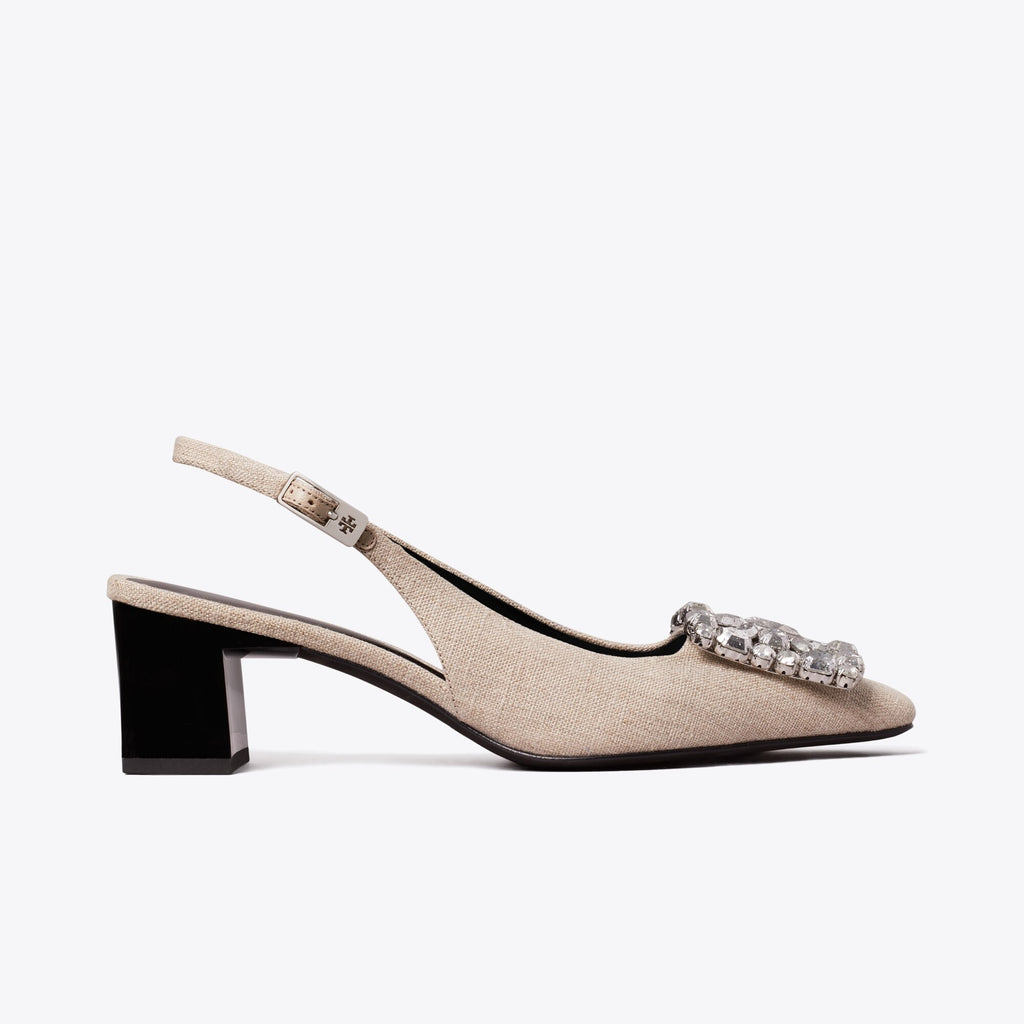 Tory Burch Georgia Crystal Slingback - Desert Taupe - 3