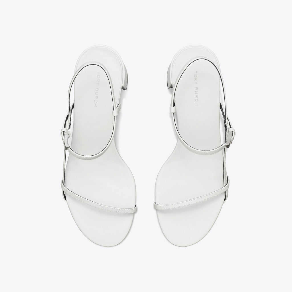 Tory Burch Gigi Heeled Sandal - White - 5