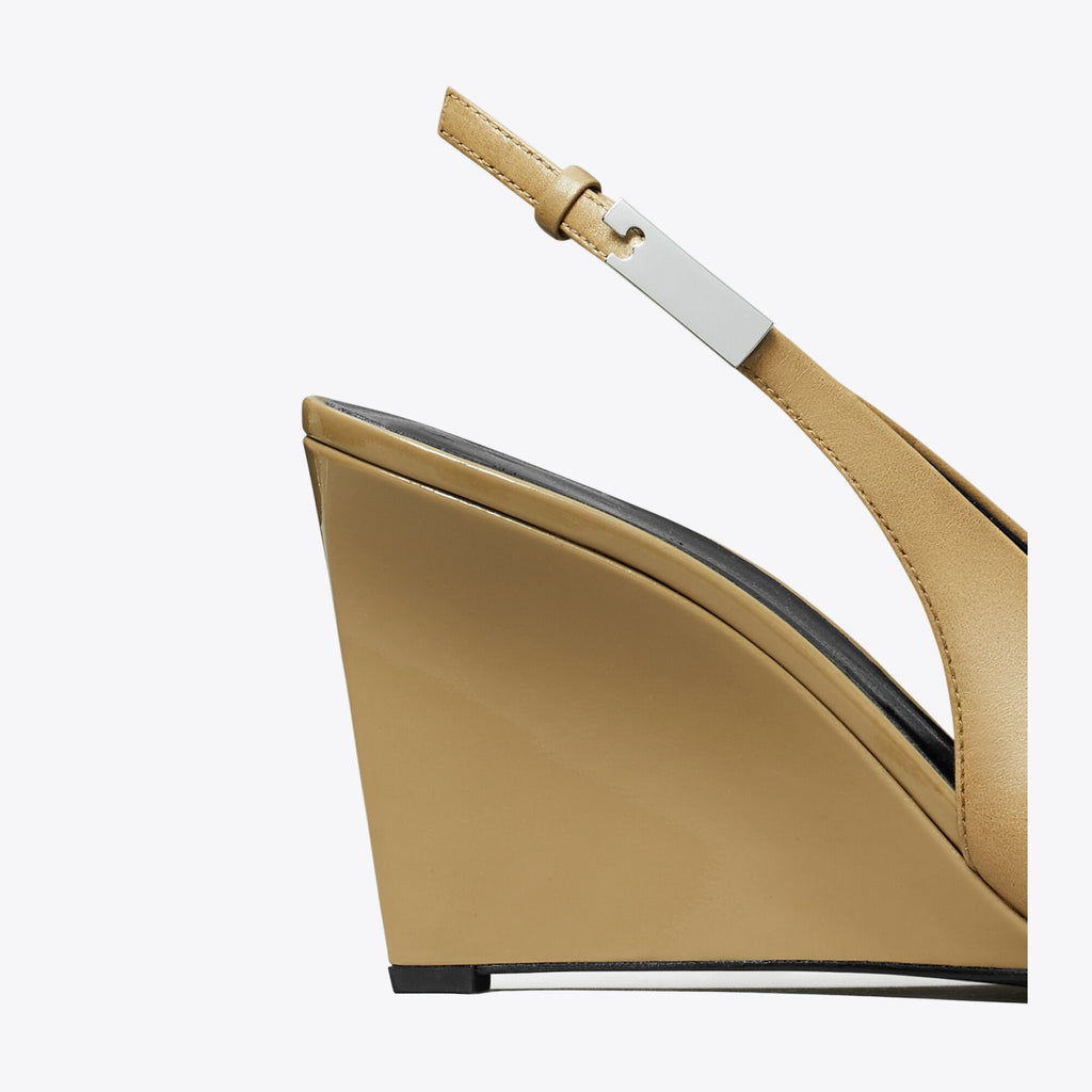 Tory Burch Gigi Slingback Wedge - Burnt Honey - 4