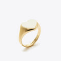 Tory Burch Heart Signet Ring - Tory Gold / Mother Of Pearl