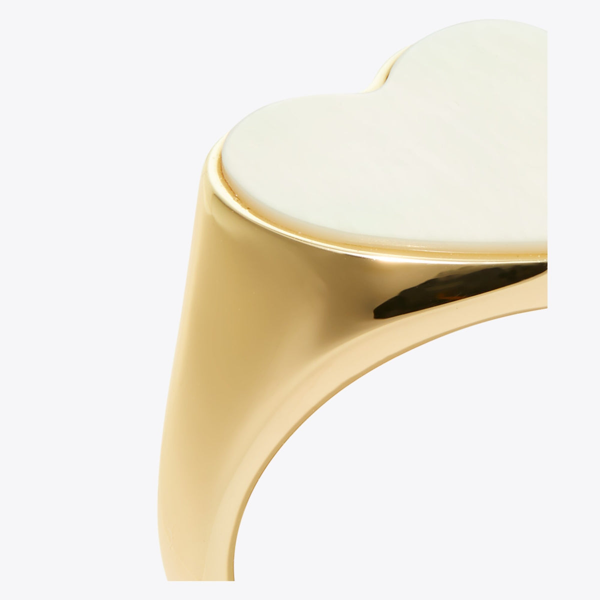 Tory Burch Heart Signet Ring - Tory Gold / Mother Of Pearl - 2