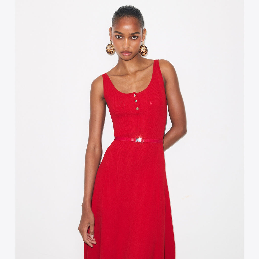 Tory Burch Henley Tank Dress - Bright Red - 5