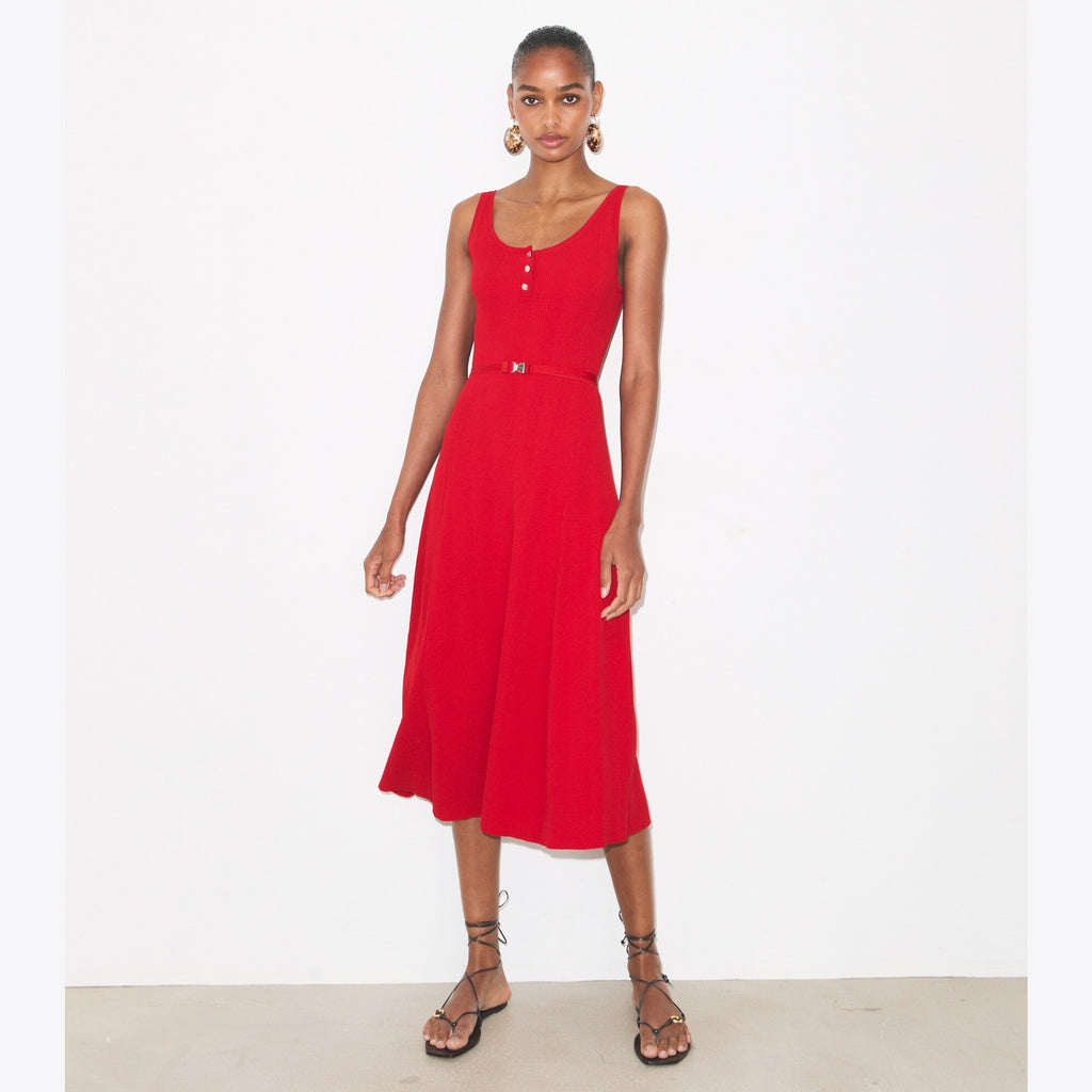 Tory Burch Henley Tank Dress - Bright Red - 2
