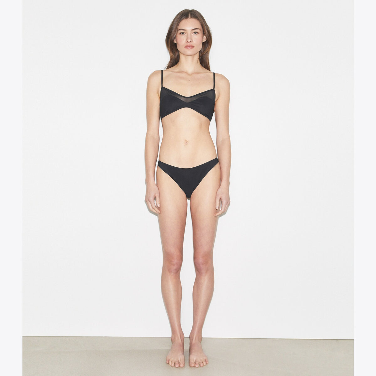 Tory Burch High-Cut Bikini Bottom - Black - 3