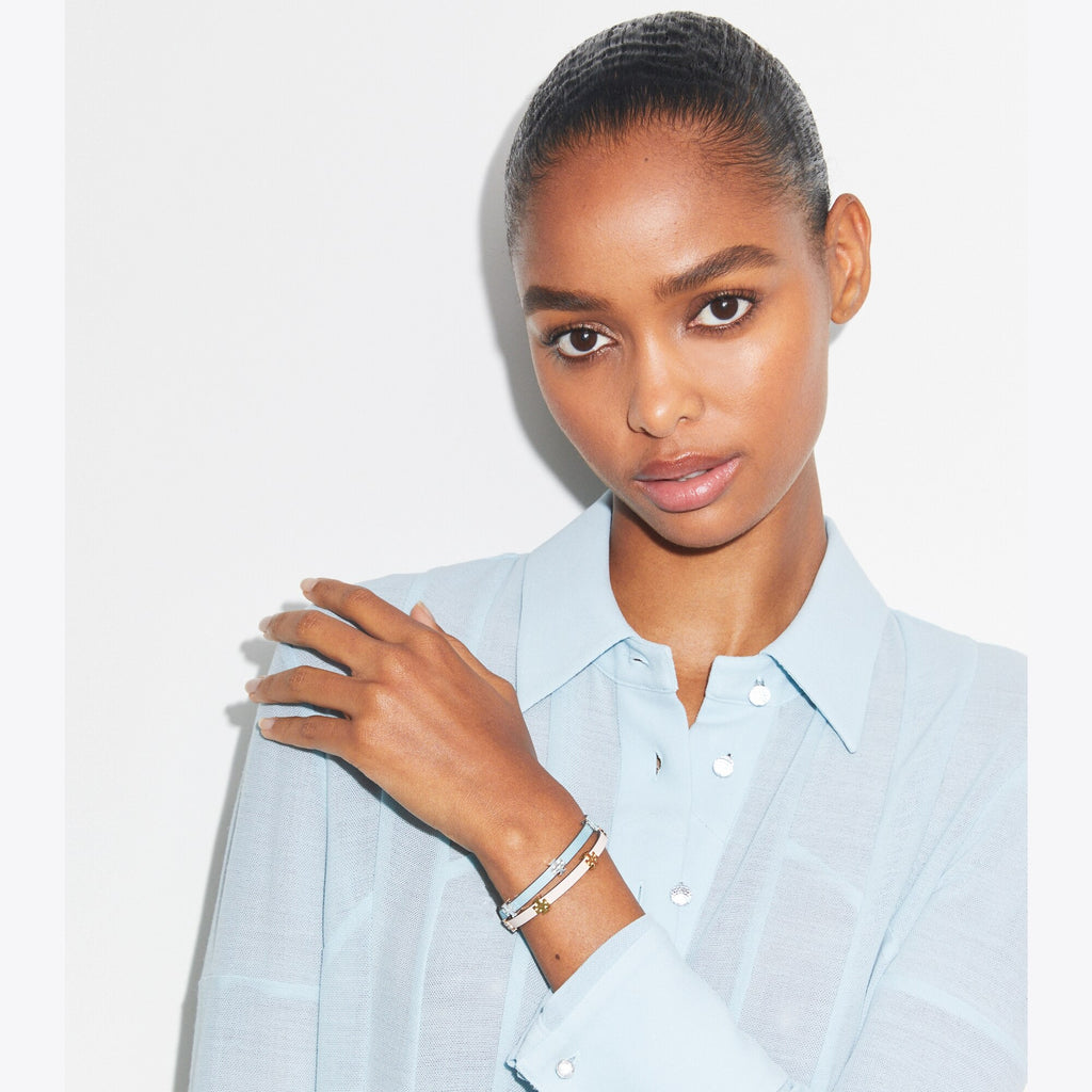 Tory Burch Icon Bio Bracelet - Tory Gold / Classic Chestnut - 3