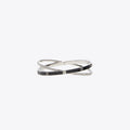 Tory Burch Icon Enamel Crisscross Bangle - Light Silver / Black / Crystal
