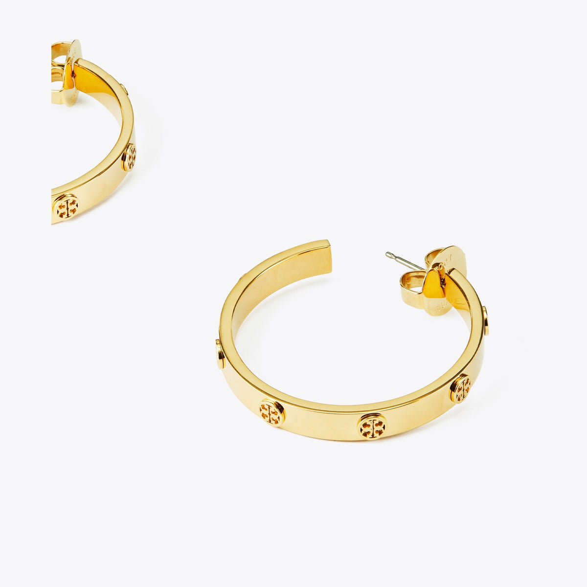 Tory Burch Icon Hoop Earrings - Tory Gold - 3