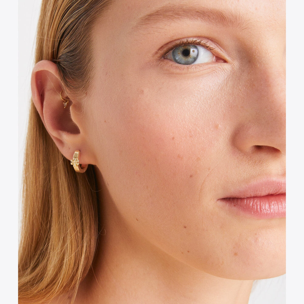 Tory Burch Icon Huggie Earrings - Tory Gold - 3