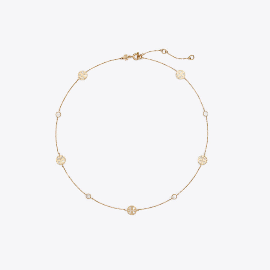 Tory Burch Icon Mother Of Pearl Necklace