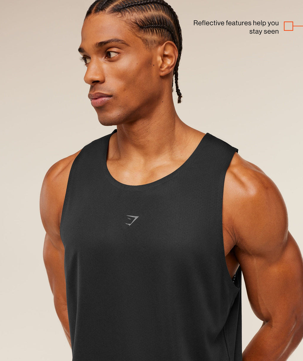 Gymshark Hybrid Engineered Jacquard Tank - Black - 2