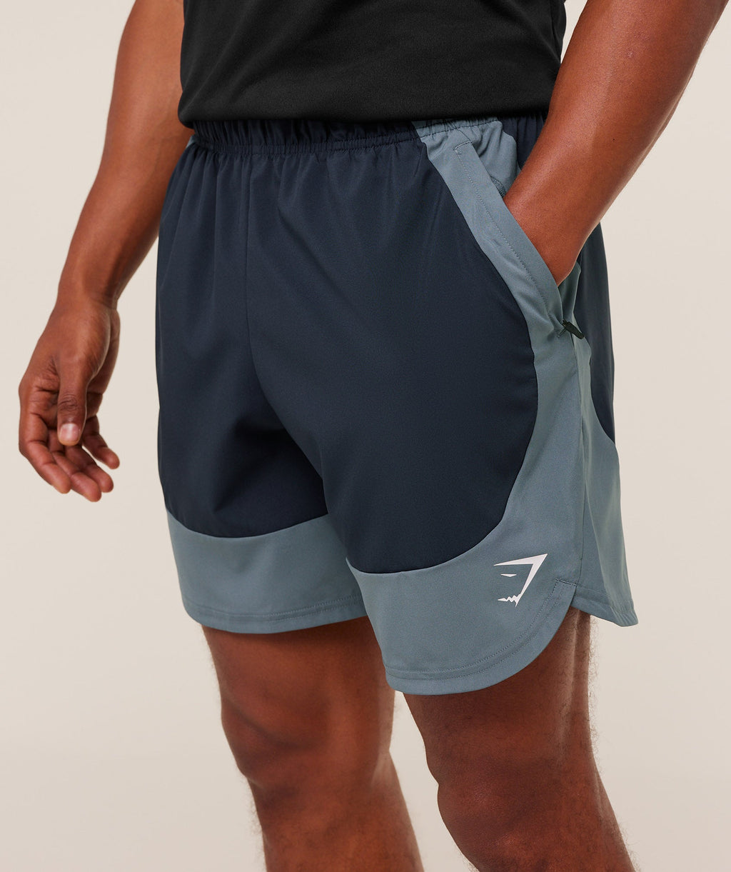 Gymshark Sport 25 Block 7" Shorts - Heavy Blue/Iron Blue - 5