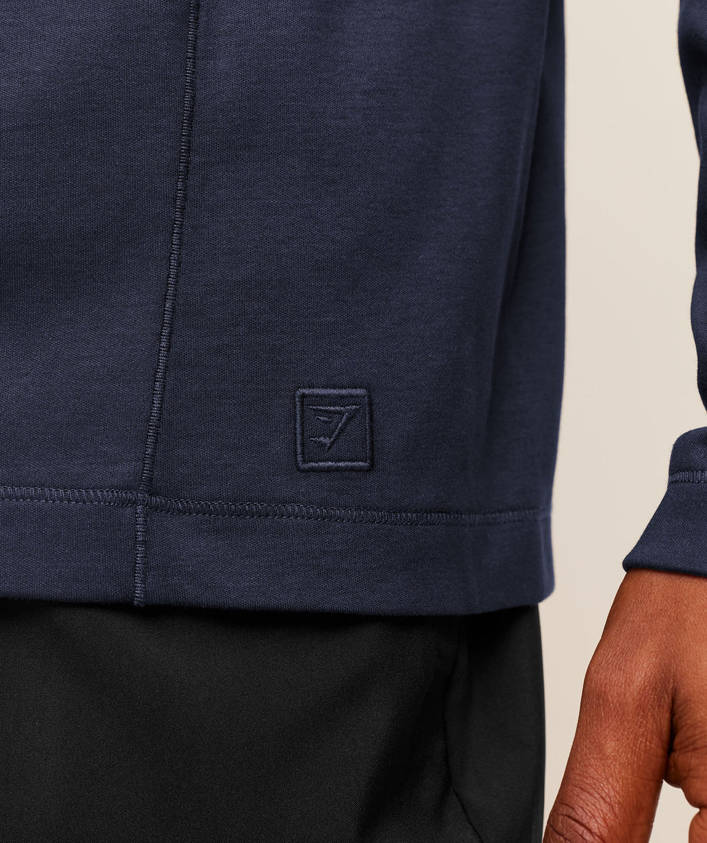 Gymshark Off Duty 1/4 Zip - Heavy Blue - 8