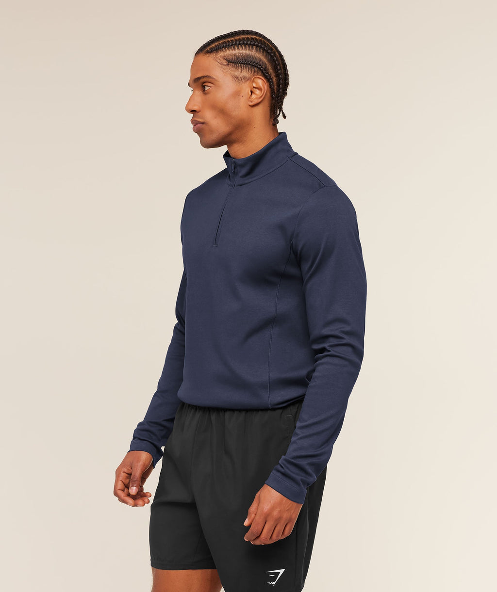 Gymshark Off Duty 1/4 Zip - Heavy Blue - 3