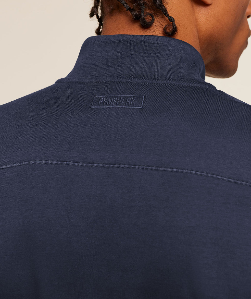 Gymshark Off Duty 1/4 Zip - Heavy Blue - 7