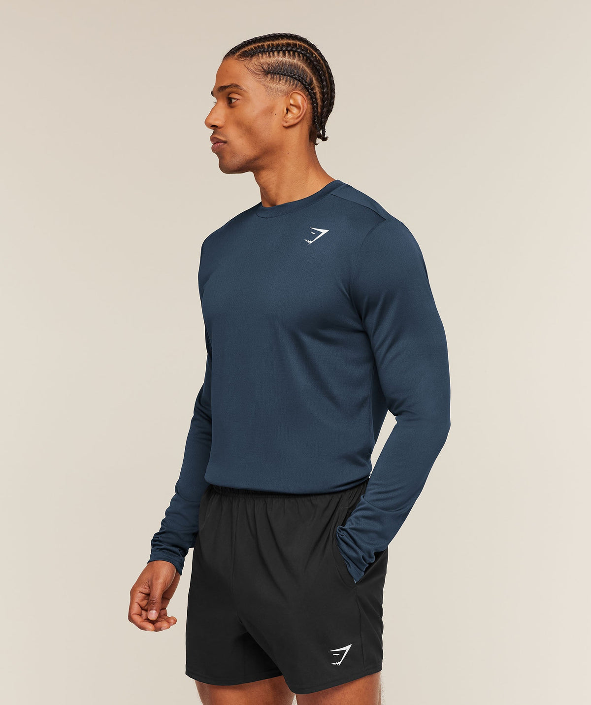Gymshark Arrival Long Sleeve T-Shirt - Navy - 3