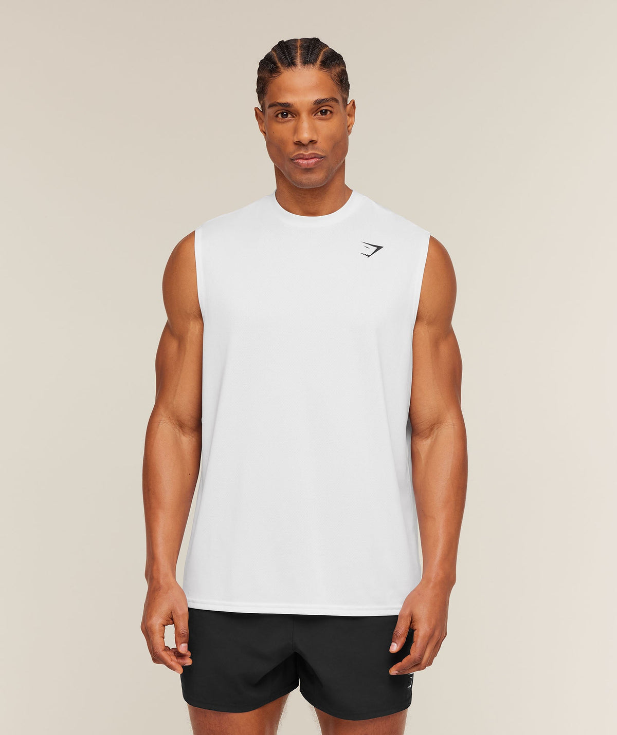 Gymshark Oversized Performance Tank - White - 6