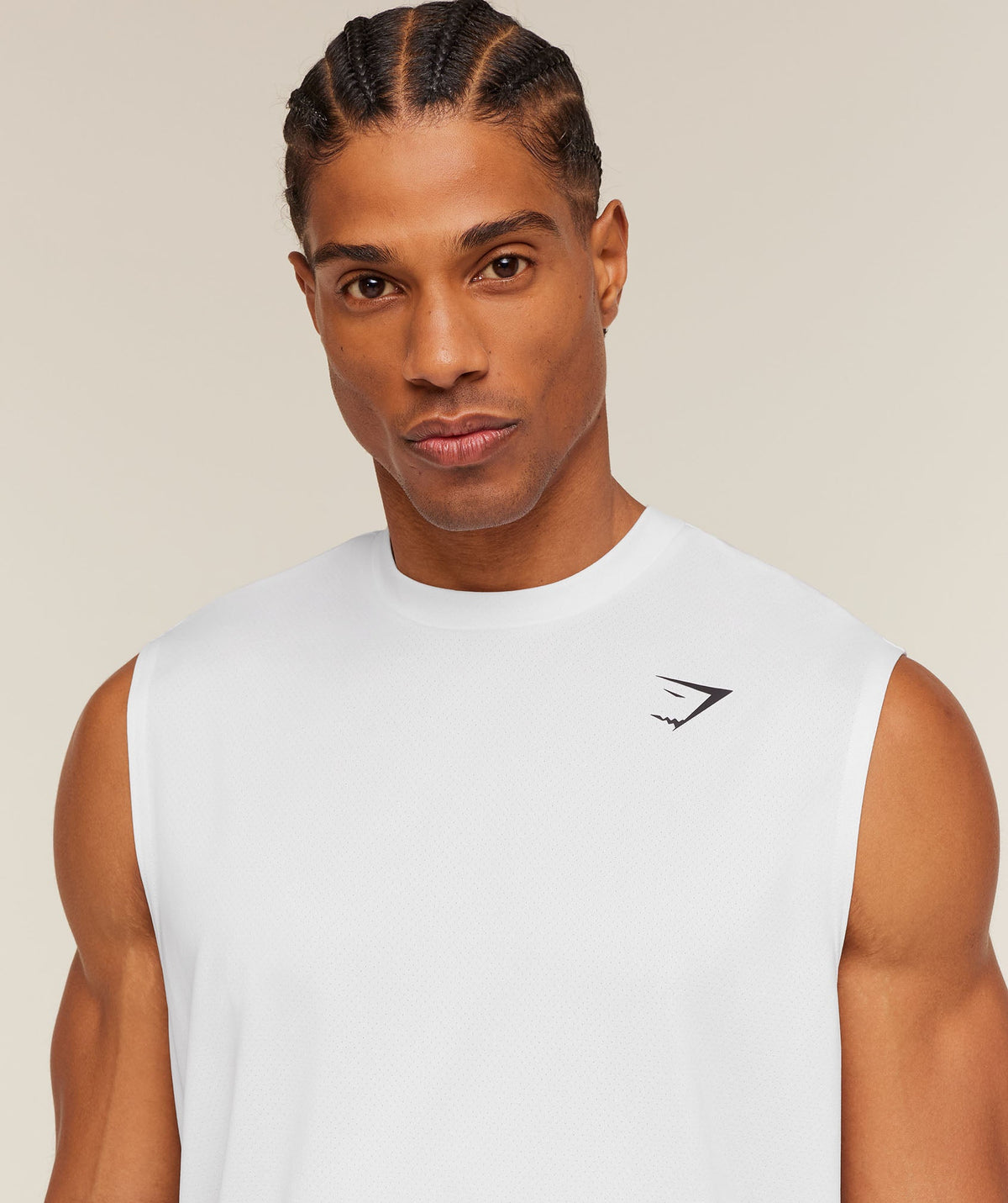 Gymshark Oversized Performance Tank - White - 5