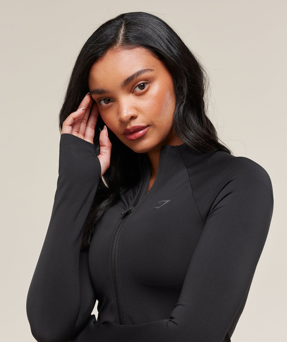 Gymshark Soft Sculpt Zip Up Jacket - Black - 5