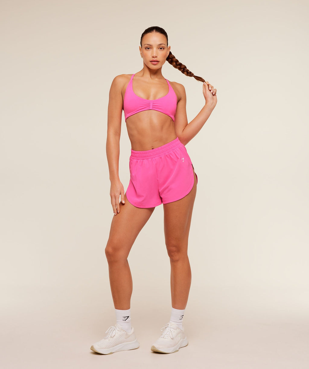 Gymshark Relay High Leg Shorts - Electric Pink - 6