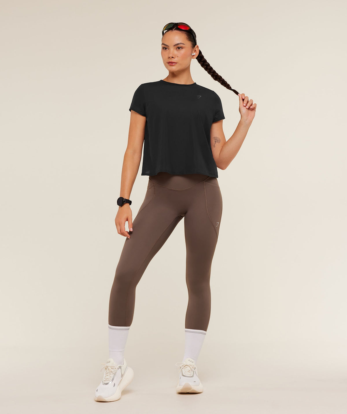 Gymshark Running Short Sleeve T-Shirt - Black - 4