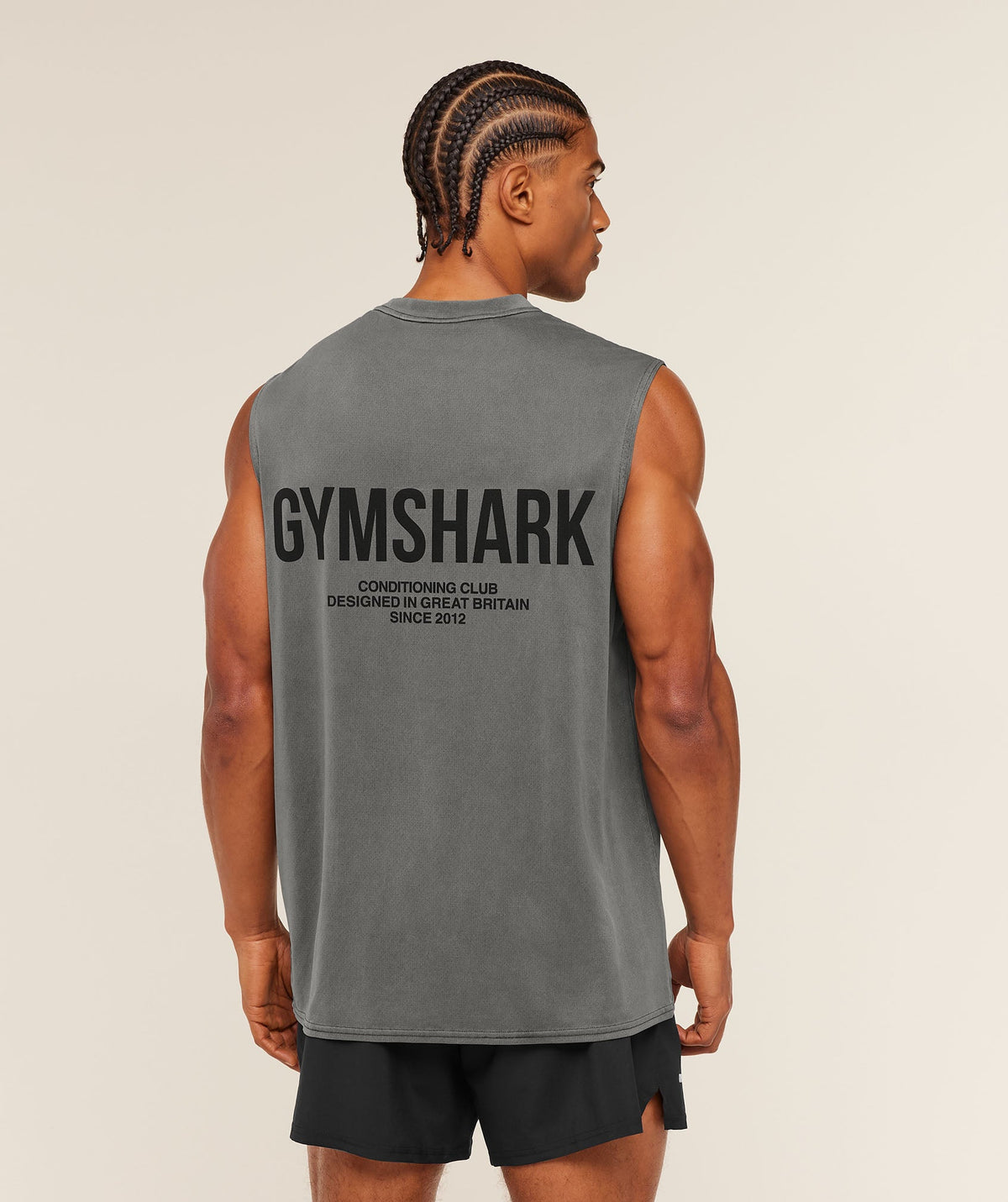 Gymshark Conditioning Club Washed Tank - Black/Wash - 7