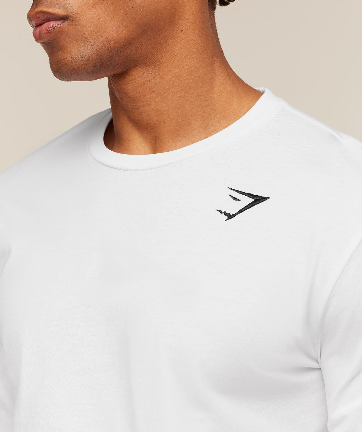 Gymshark Crest Long Sleeve T-Shirt - White - 4