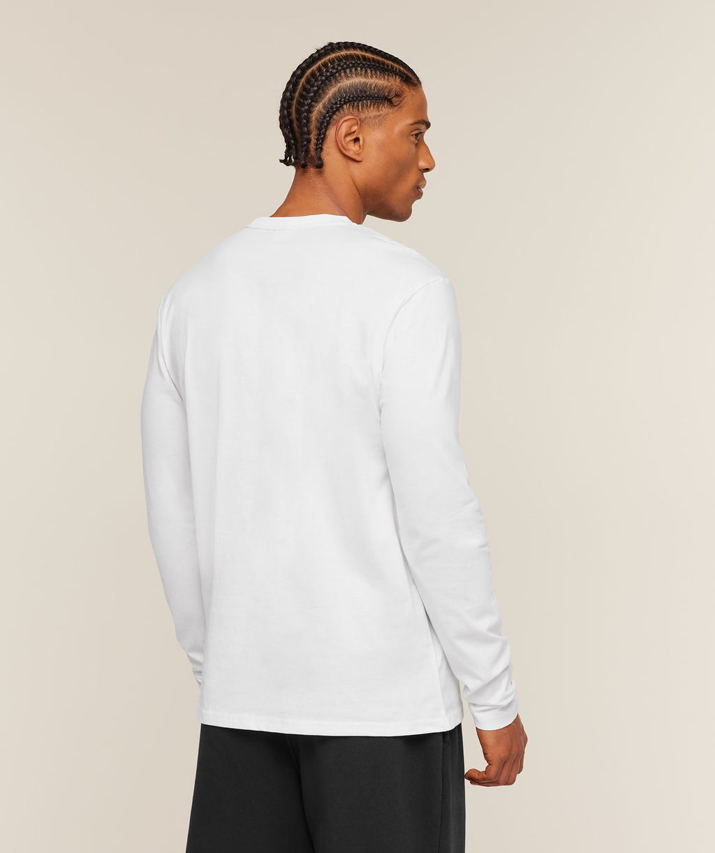 Gymshark Crest Long Sleeve T-Shirt - White - 2