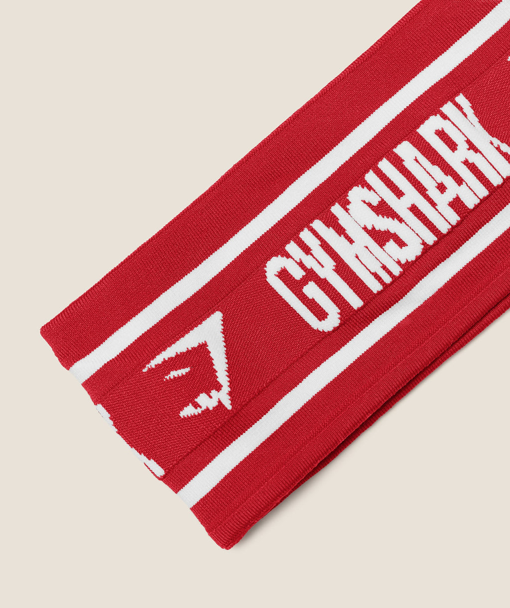 Gymshark Diffuse Logo Headband - Carmine Red - 2