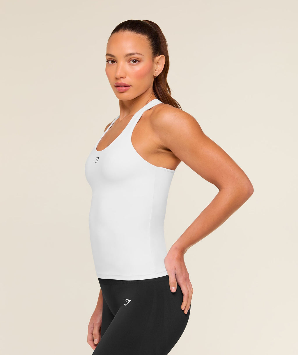 Gymshark Shelf Cami Tank - White - 3