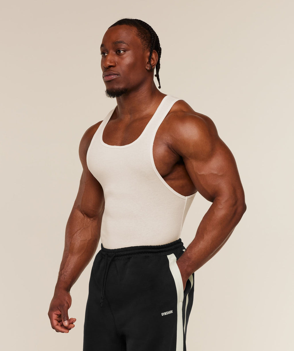 Gymshark x CBUM Ribbed Tank - Soft White - 3