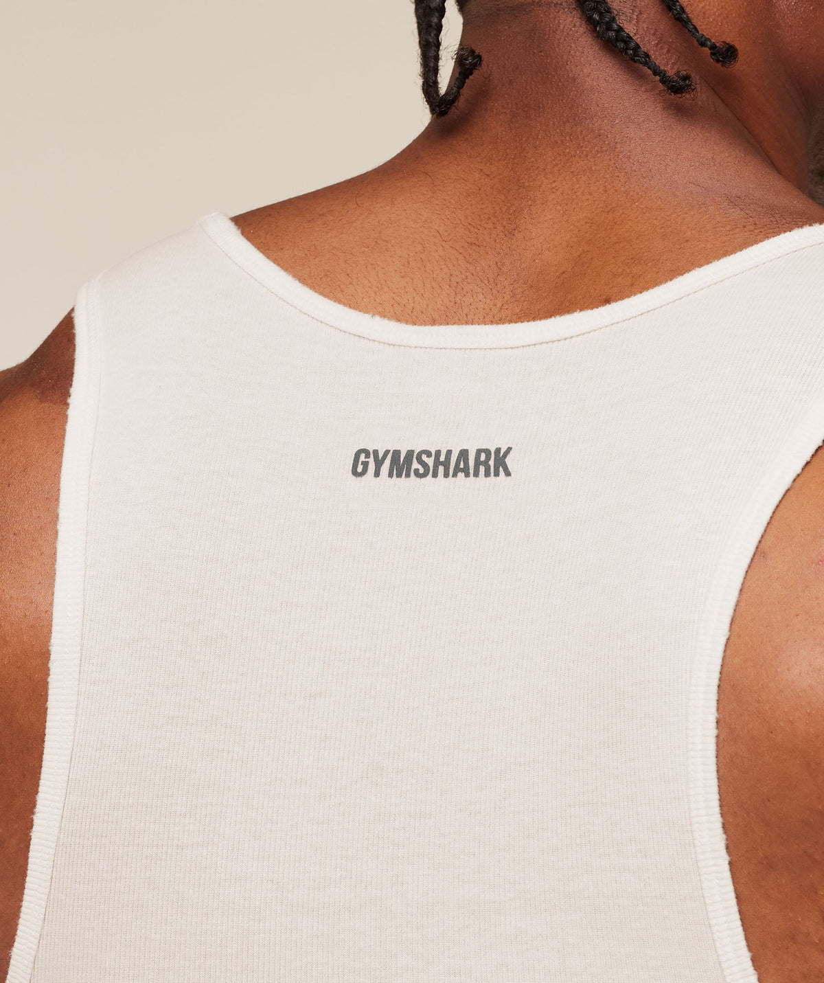 Gymshark x CBUM Ribbed Tank - Soft White - 6