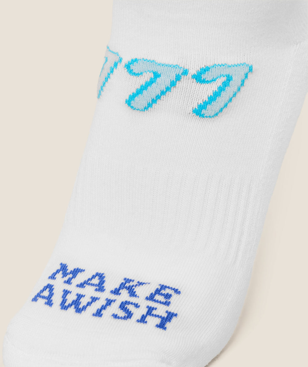 Gymshark Lucky Graphic Crew Socks 3pk - White - 5