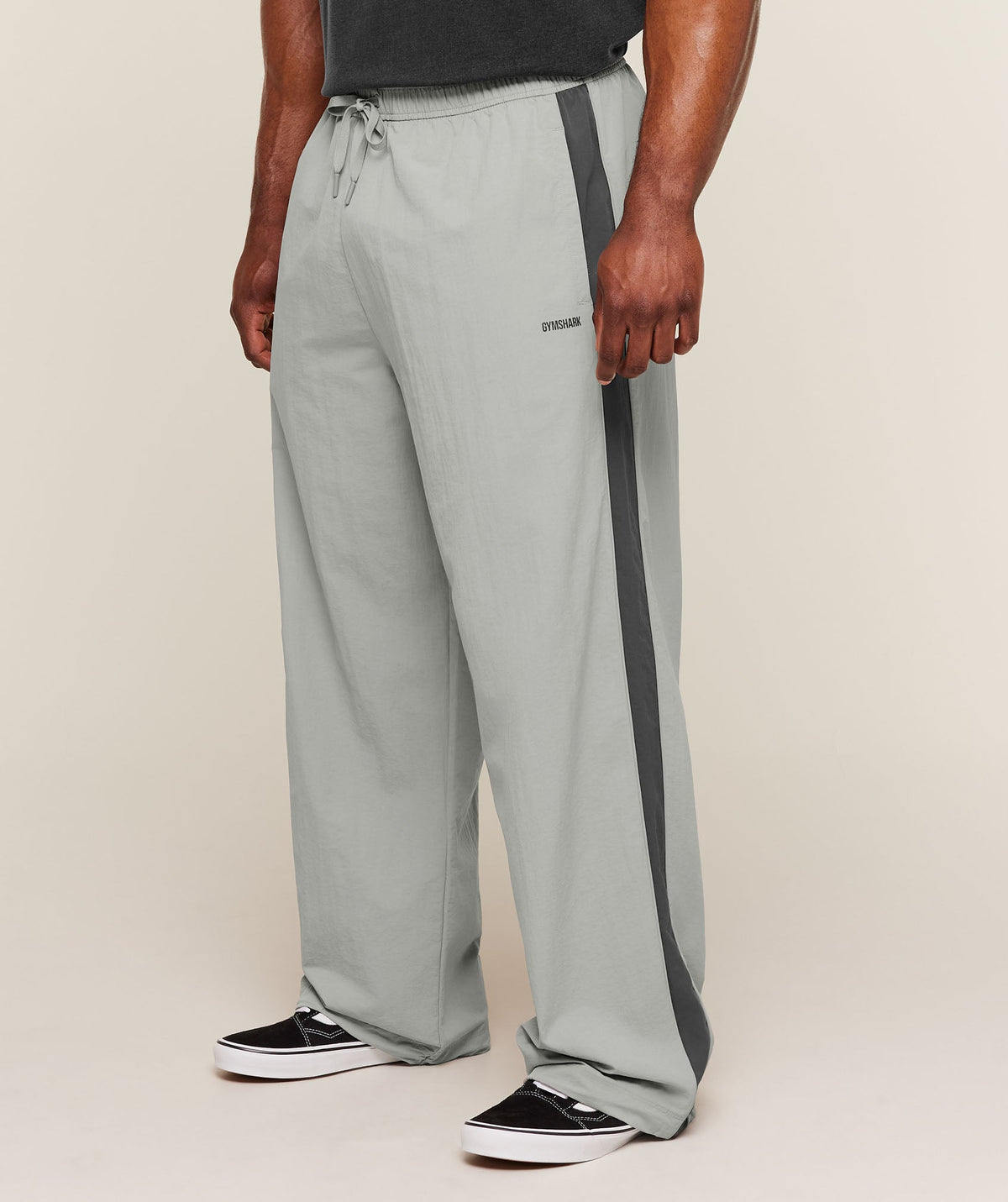 Gymshark Retro Collegiate Track Pants - Smokey Grey/Onyx Grey - 4