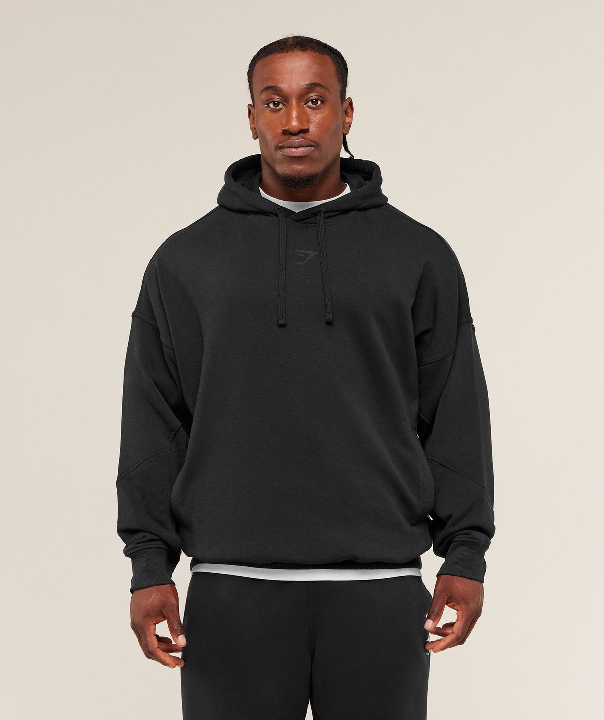 Gymshark Power Oversized Hoodie - Black/Asphalt Grey - 3