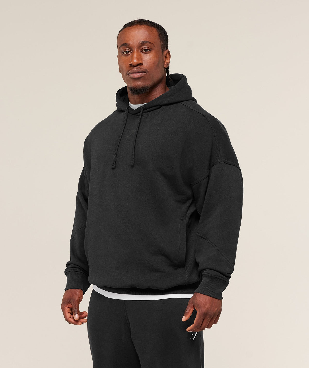 Gymshark Power Oversized Hoodie - Black/Asphalt Grey - 4