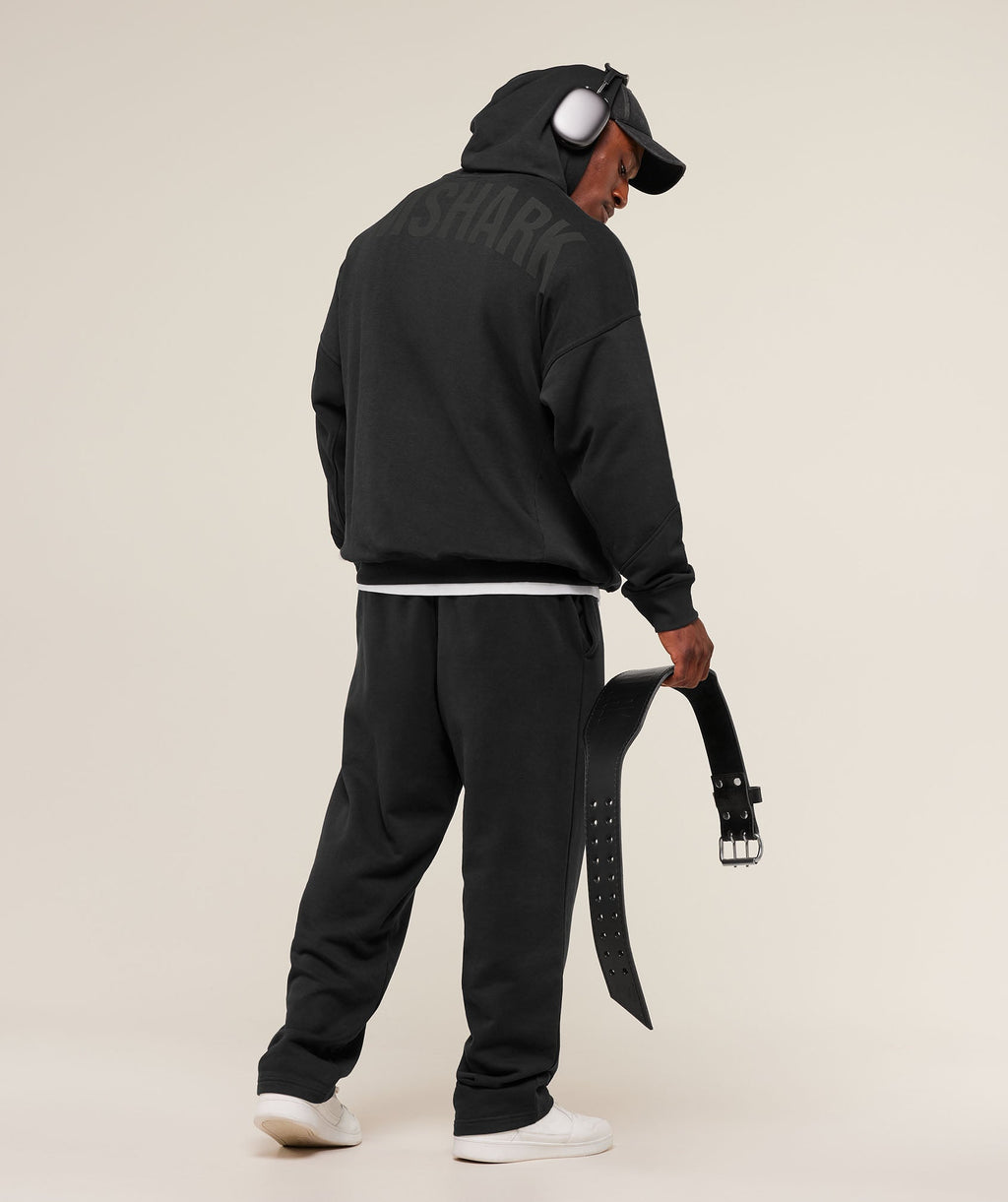 Gymshark Power Oversized Hoodie - Black/Asphalt Grey - 5