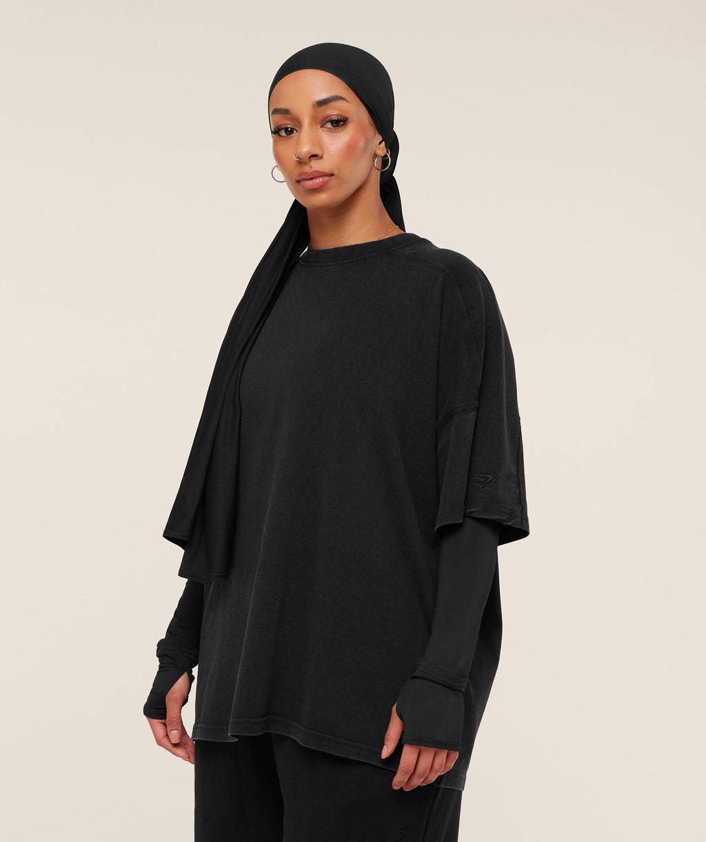 Gymshark Pump Cover Top - Black/Wash - 3