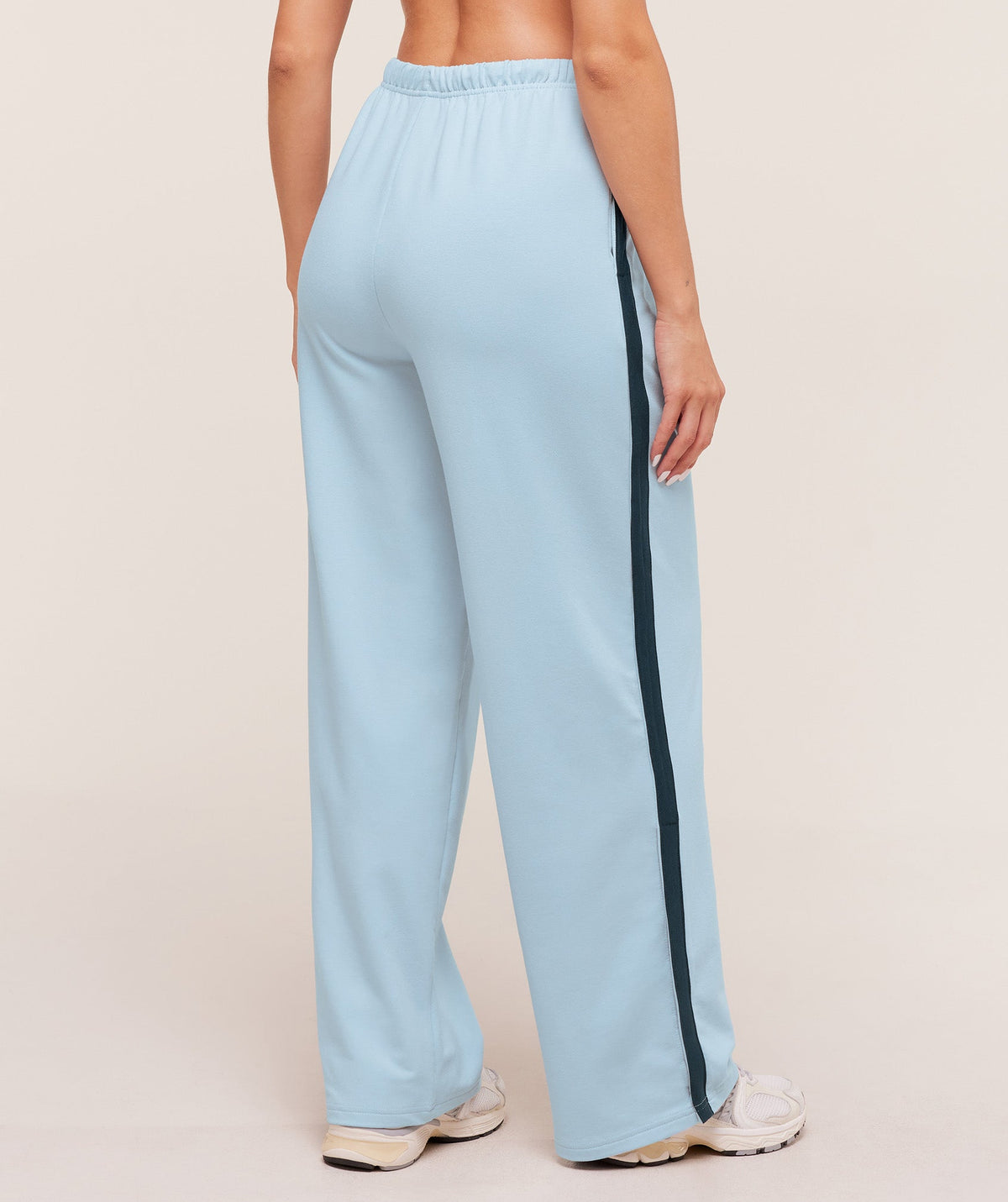 Gymshark Retro Stripe Snap Pants - Smoke Blue/Deep Petrol Blue - 2