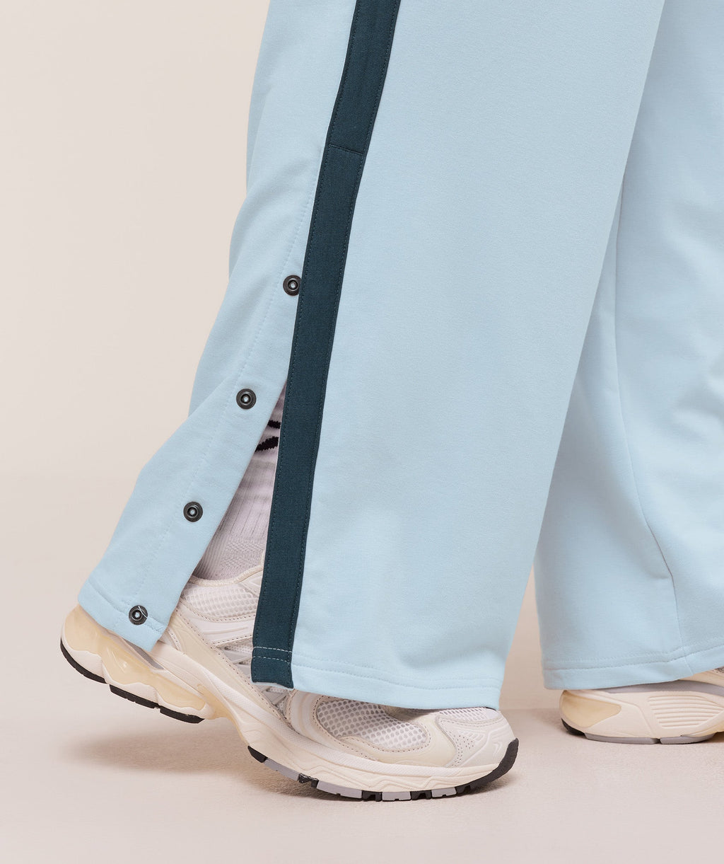 Gymshark Retro Stripe Snap Pants - Smoke Blue/Deep Petrol Blue - 5