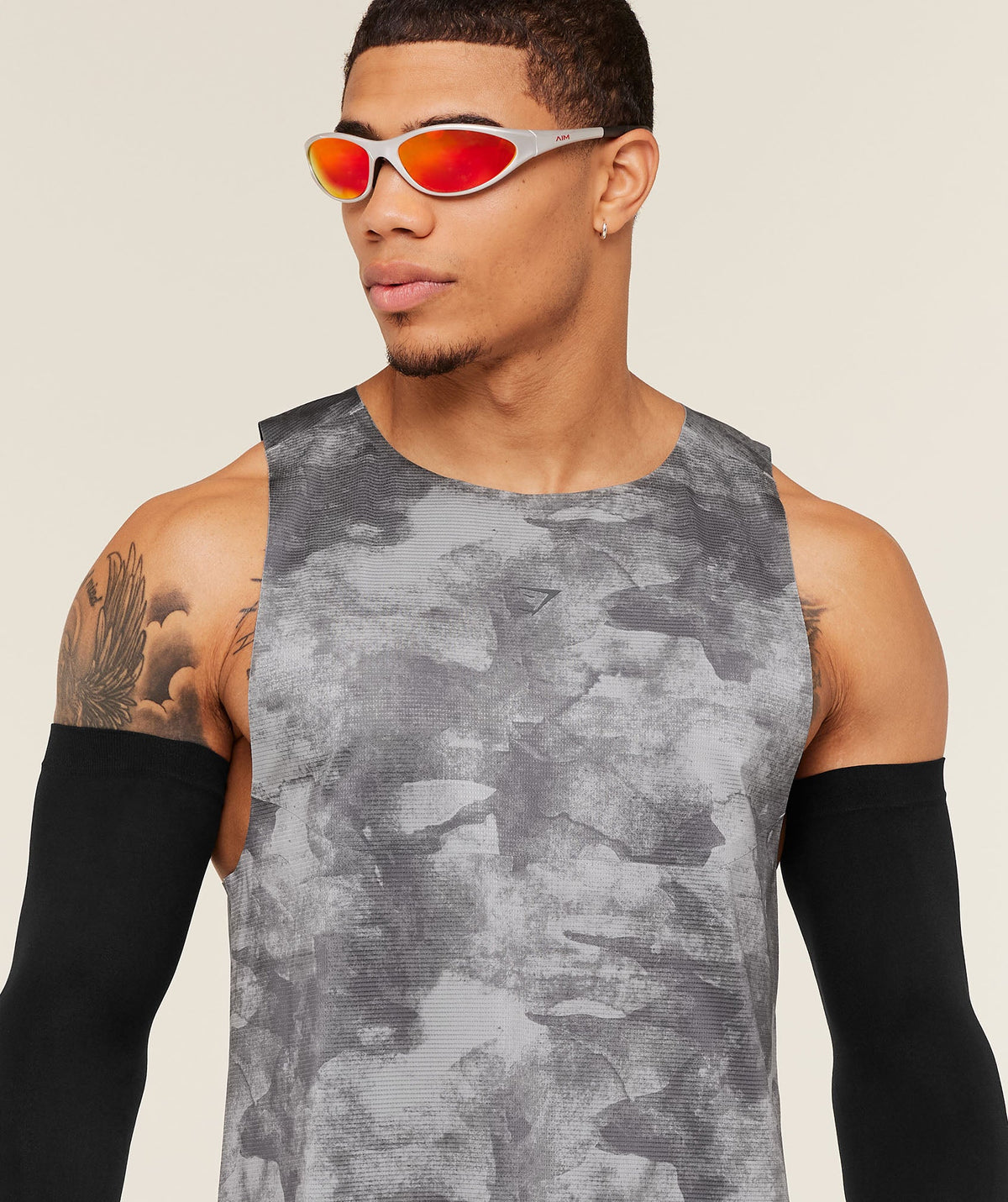 Gymshark Running Elite Tank - Smokey Grey/Black - 4