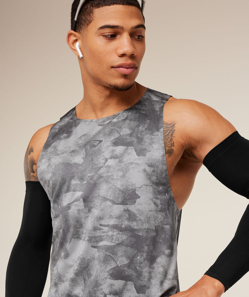 Gymshark Running Elite Tank - Smokey Grey/Black - 7