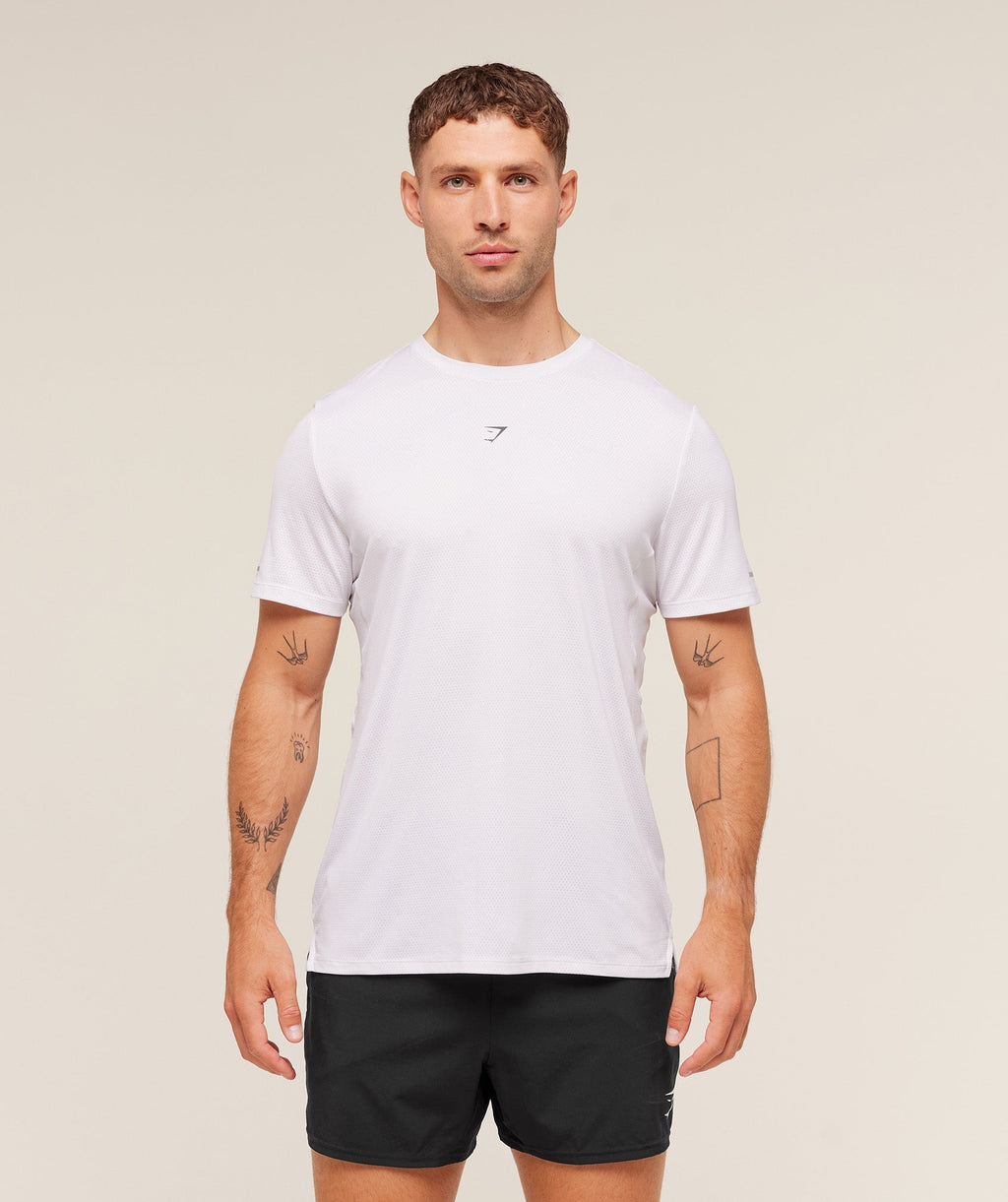 Gymshark Running T-Shirt - White - 4