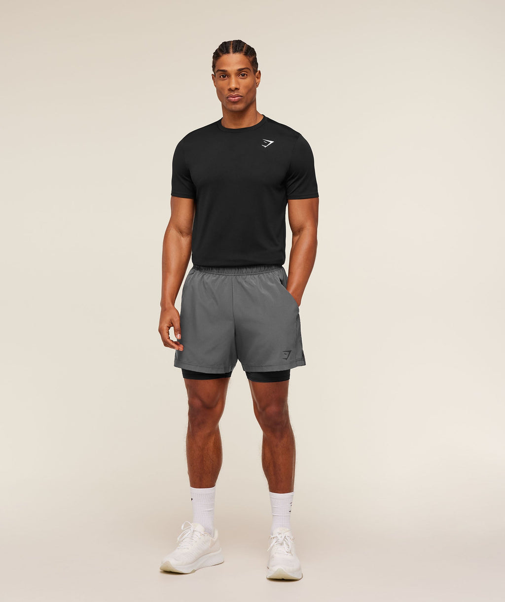 Gymshark Sport 5" 2-in-1 Shorts - Dark Grey/Black - 4